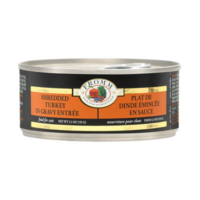 Fromm Four-Star Shredded Turkey in Gravy Entr&eacute;e for Cats Can, 3-oz