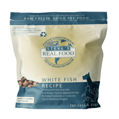 Steve's Real Food Freeze Dried White Fish Nuggets, 20-oz