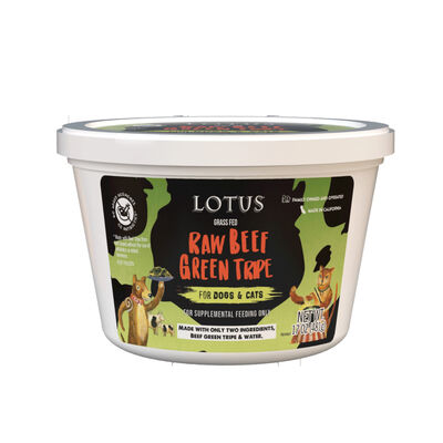 Frozen Lotus Raw Topper Beef Green Tripe Recipe for Dogs & Cats, 17-oz