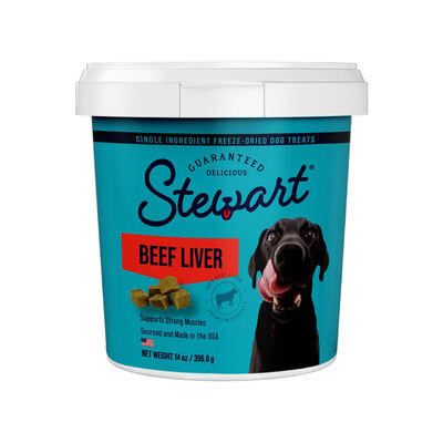 Stewart Single Ingredient Freeze Dried Raw Beef Liver Dog Treats, 14-oz