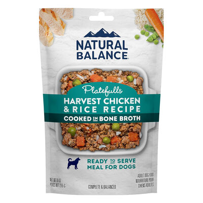 Natural Balance Platefulls Harvest Chicken & Rice Recipe  Wet Dog Food, 9-oz