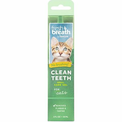 Fresh Breath By Tropiclean No Brushing Clean Teeth Dental & Oral Care Gel For Cats, 2-oz - Made In USA