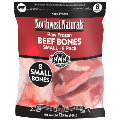 FROZEN Northwest Naturals Small Beef Bones (1"-2" inches per bone), 8-pack