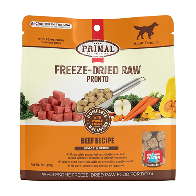 Primal Canine Freeze-Dried Raw Pronto Beef Recipe, 7-oz