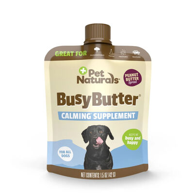 Pet Naturals Busybutter Calming Peanut Butter Stress & Anxiety Support Dog Supplement, 1.5-Oz