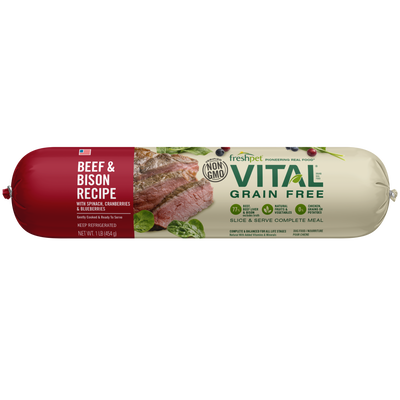 Freshpet Vital Grain Free Beef & Bison 1-lb