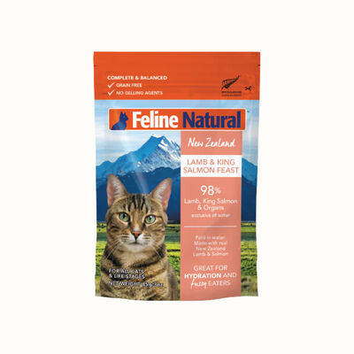 Feline Natural Lamb & King Salmon Feast Grain-Free Pouch, 3-oz
