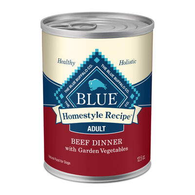 Blue Buffalo Homestyle Recipe Beef Dinner With Garden Vegetables Adult Wet Canned Dog Food, 12.5-oz