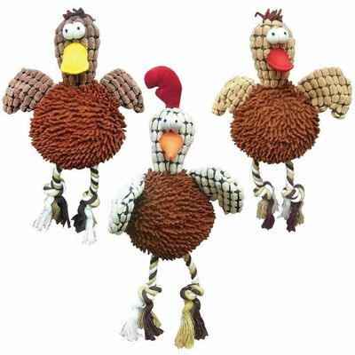 Plush Giggler Dog Toy Chicken