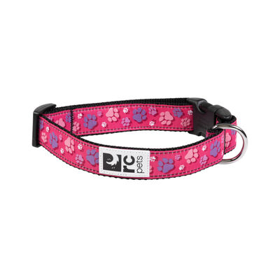 RC Pets 3/4" Dog Clip Collar Fresh Tracks Pink, Small
