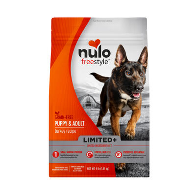 Nulo FreeStyle Puppy & Adult Dog Limited+ Grain-Free Turkey Bag, 4-lb