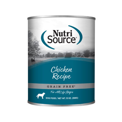 NutriSource Chicken Grain Free Wet Dog Can, 13-oz