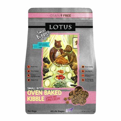 Lotus Small Bites Grain-Free Turkey Oven-Baked Recipe Dry Dog Food