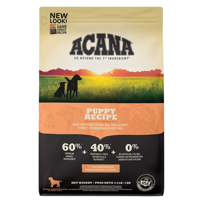 ACANA Puppy Recipe Grain-Free Dry Puppy Food, 4.5-LB