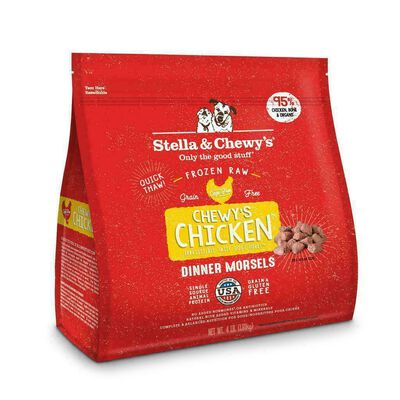Frozen Stella & Chewy's Dog Frozen Raw, Chewy's Chicken Dinner Morsels, 4-lb