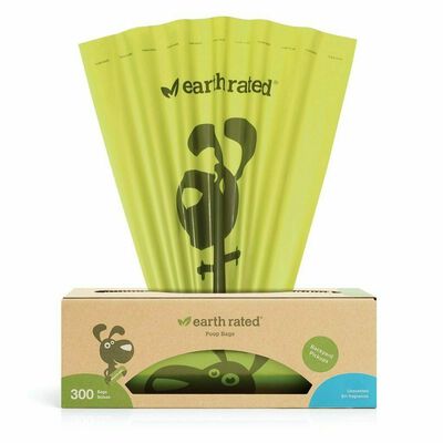Earth Rated Dog Waste Bags, 300 Dog Waste Bags On A Large Single Roll, Grab And Go, Guaranteed Leak-Proof, Unscented