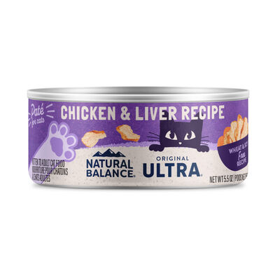 Natural Balance Original Ultra Chicken & Liver Paté Recipe Cat Wet Can, 5.5-oz