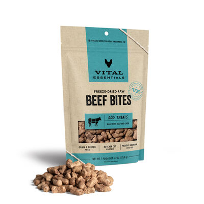 Vital Essentials Freeze-Dried Beef Bites Dog Treat, 6.2-oz