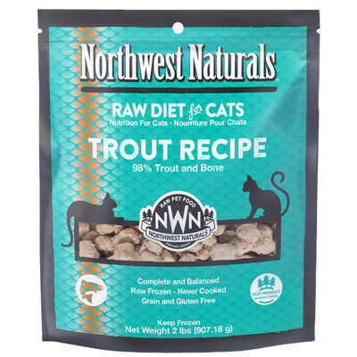 Northwest Naturals Frozen Raw Cat Food Trout Recipe, 2-lb