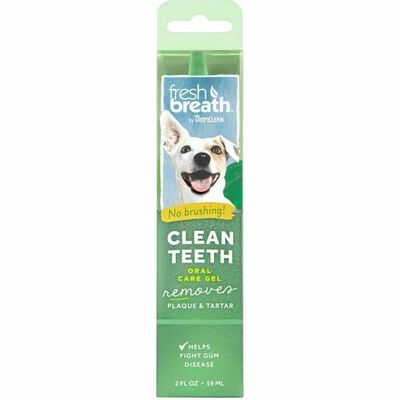 Fresh Breath By Tropiclean No Brushing Clean Teeth Dental & Oral Care Gel For Dogs, 2-oz - Made In USA