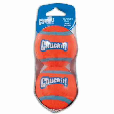 Chuckit! Medium Tennis Balls in Shrink Sleeve Dog Toy, 2-pk