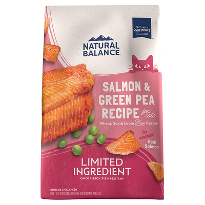 Natural Balance Limited Ingredient Diet Salmon & Green Pea Grain-Free Dry Adult Cat Food 4-lb.