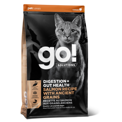 GO! SOLUTIONS DIGESTION + GUT HEALTH Salmon Recipe with Ancient Grains for cats 3lb