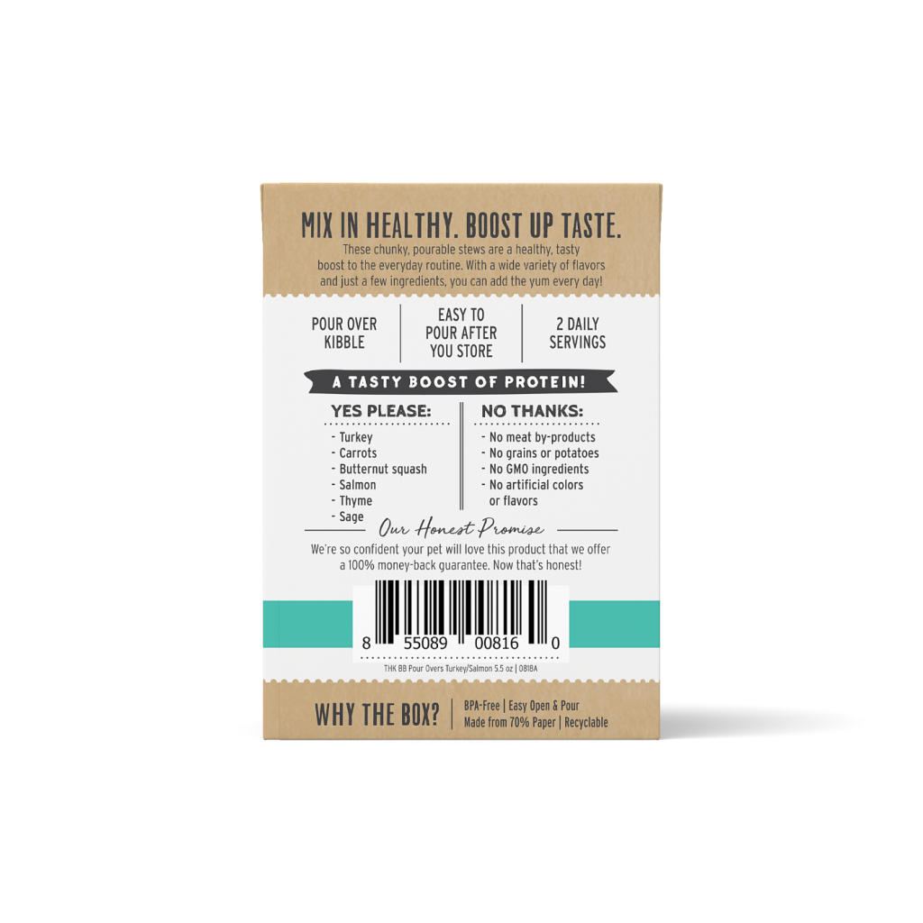 The Honest Kitchen Bone Broth POUR OVERS™ Turkey & Salmon Stew, 5.5-oz image number null