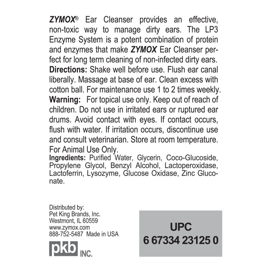 Zymox Enzymatic Ear Cleanser 4-oz image number null