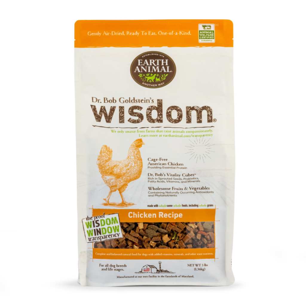 Earth Animal Wisdom Chicken Air-Dried Dog Food, 3-lb Bag image number null