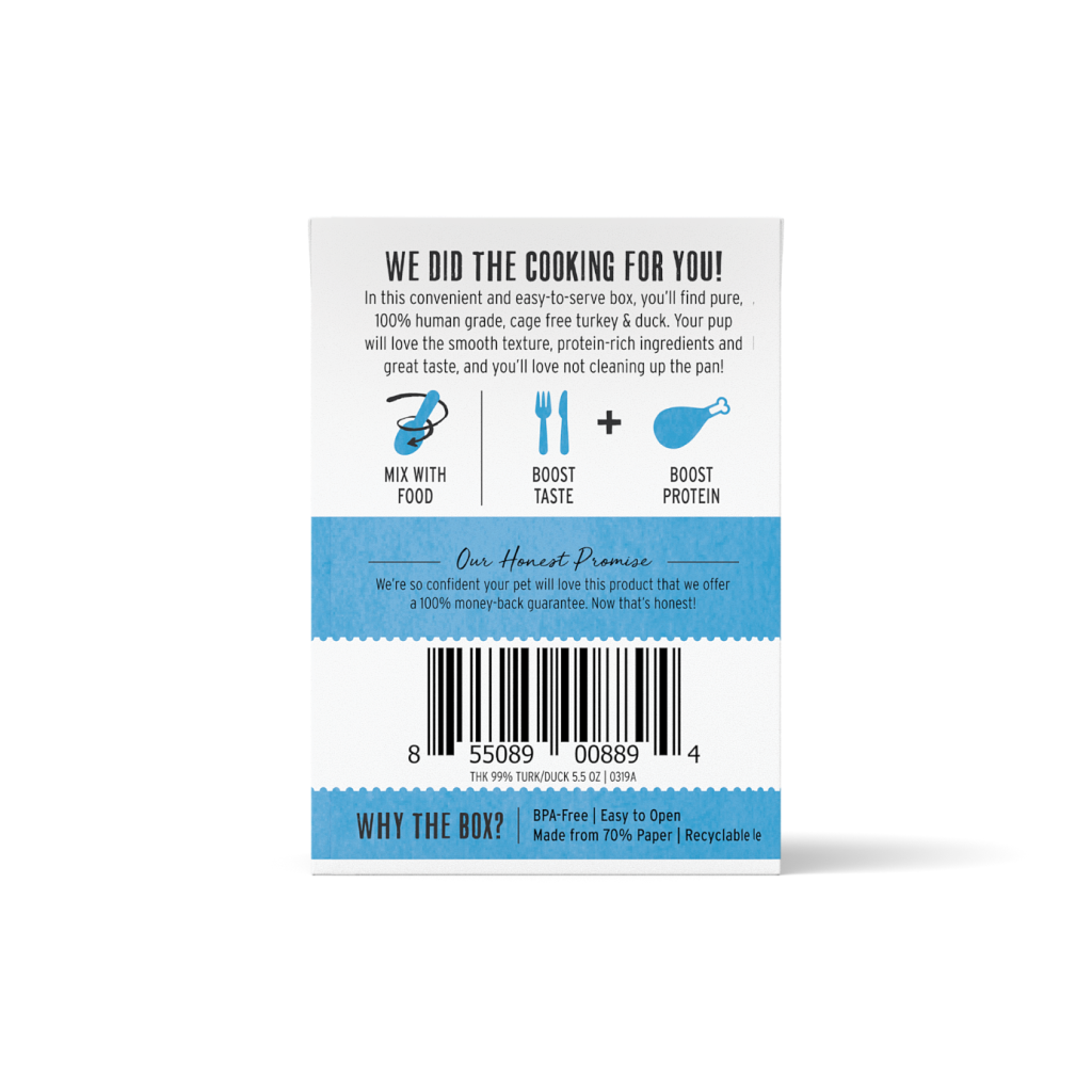 The Honest Kitchen Meal Booster: 99% Turkey & Duck Dog Food Topper, 5.5-oz x1 image number null