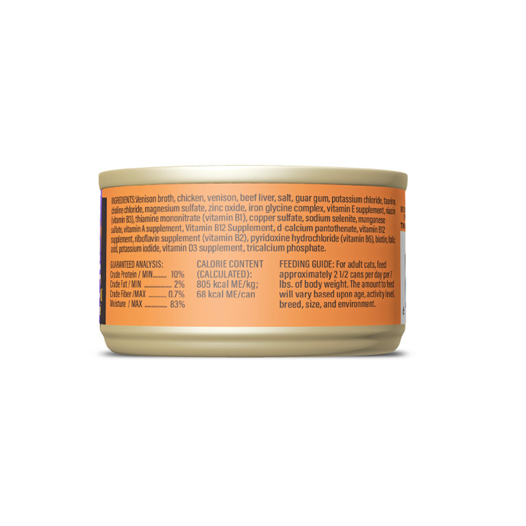 Tiki Cat After Dark Wet Cat Food Venison & Beef Liver Shreds Can, 3-oz image number null