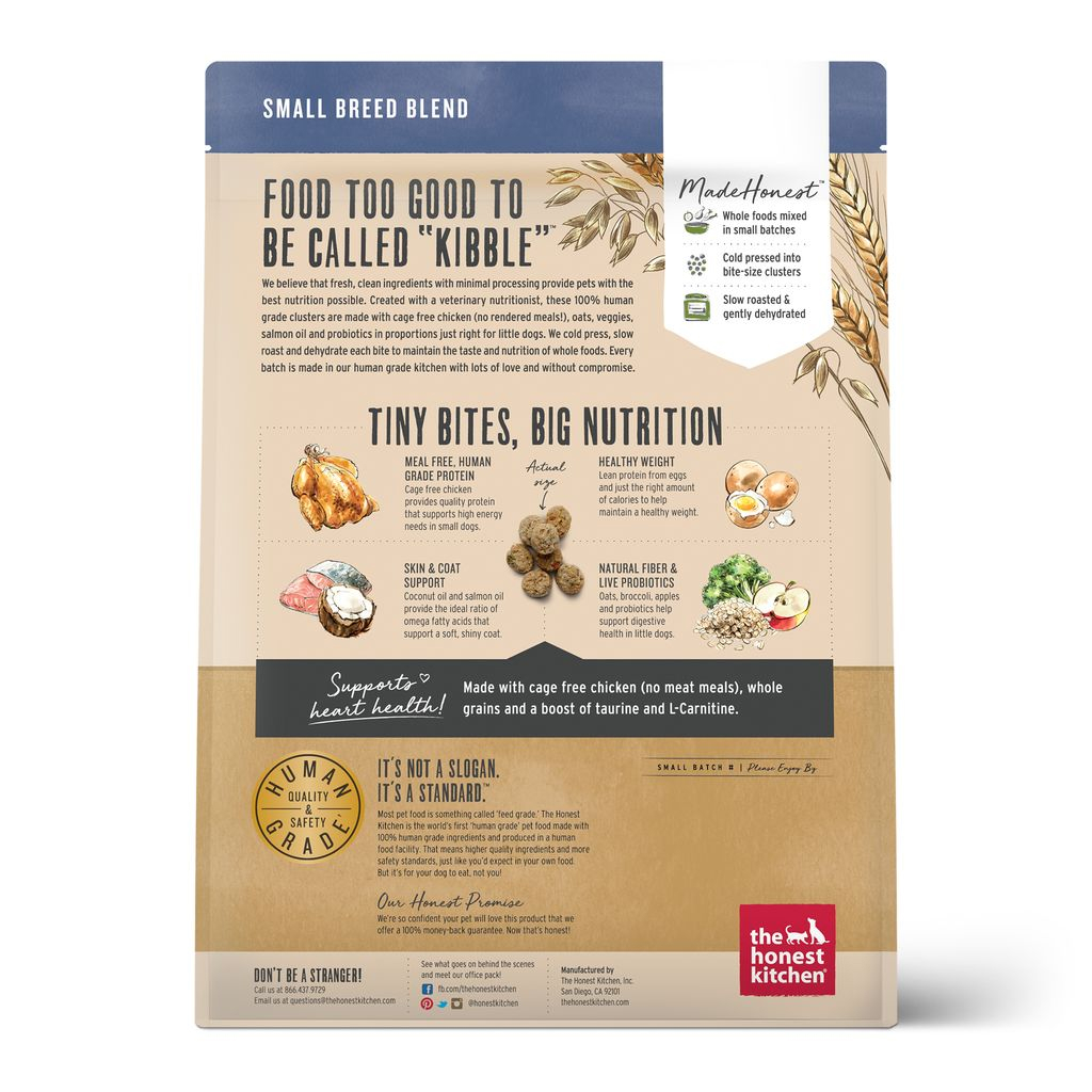 The Honest Kitchen Whole Grain Chicken Whole Food Clusters for Small Breed Dry Dog Food, 4-lb  image number null