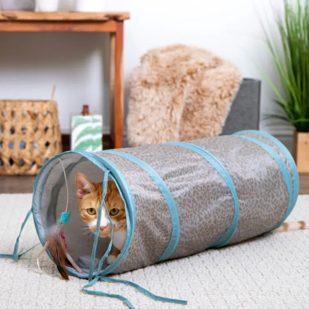 Instincts by SmartyKat Twinkle Tube Electronic Light Cat Tunnel Toy, 1-count image number null