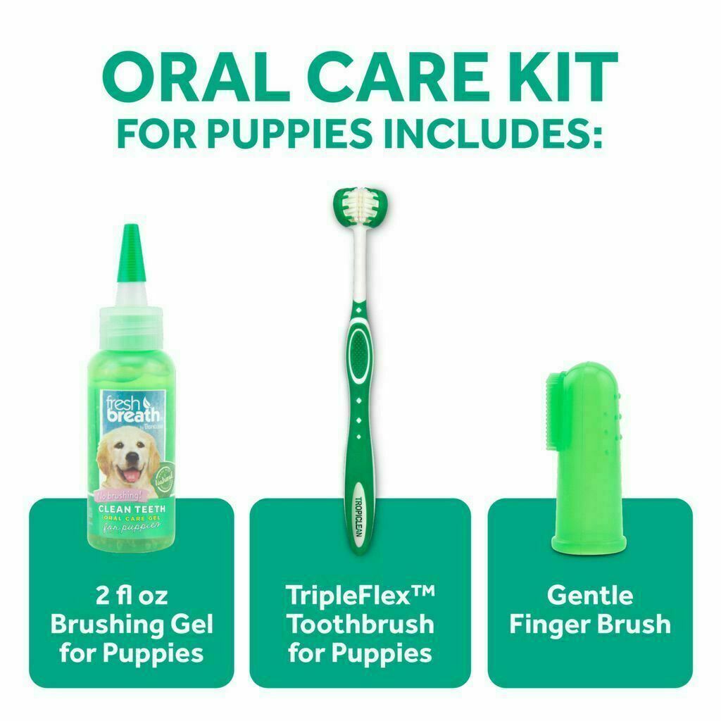 Fresh Breath By Tropiclean Oral Care Kit For Puppies, 2-oz - Made In USA image number null