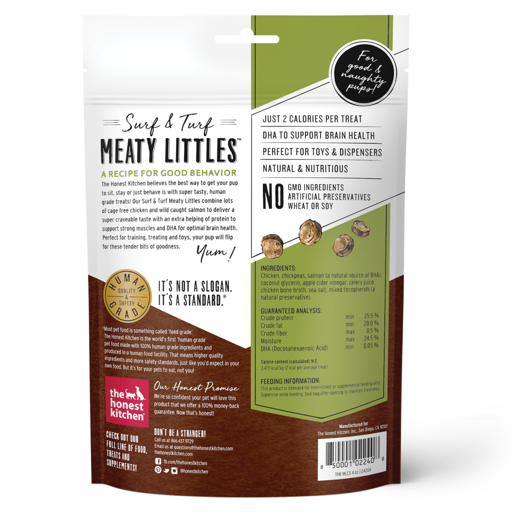 Honest Kitchen Surf & Turf Meaty Littles Chicken 4oz Honest Kitchen Surf & Turf Meaty Littles Chicken 4oz