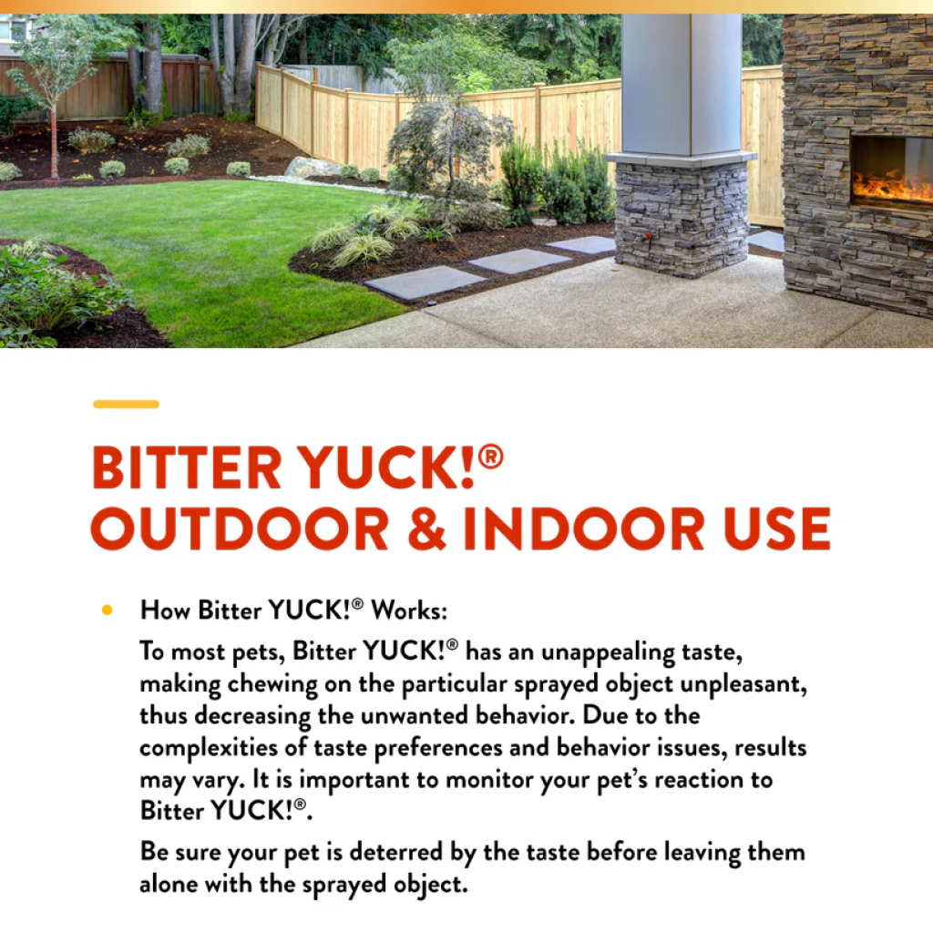 Naturvet Bitter Yuck! No Chew Spray For Dogs, Cats, And Horses Pet Training Spray, Liquid, Made In The USA image number null