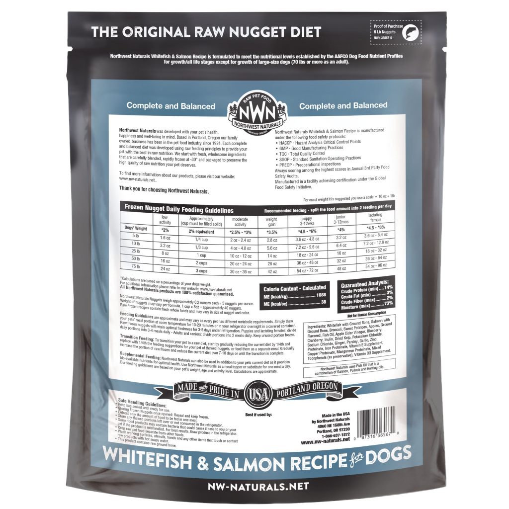 Frozen Raw Whitefish/Salmon Nugget 6-lb image number null