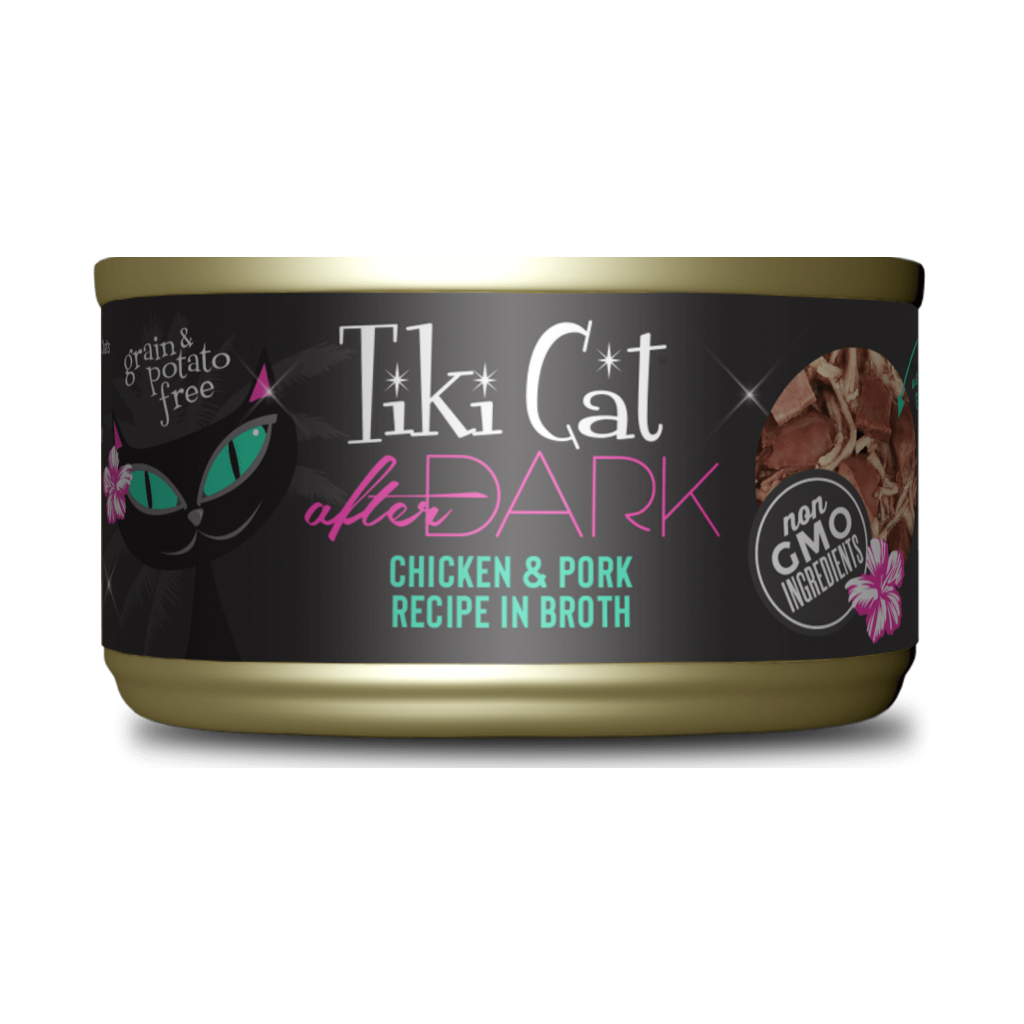 Tiki Cat After Dark Wet Cat Food Chicken & Pork Can, 2.8-oz image number null
