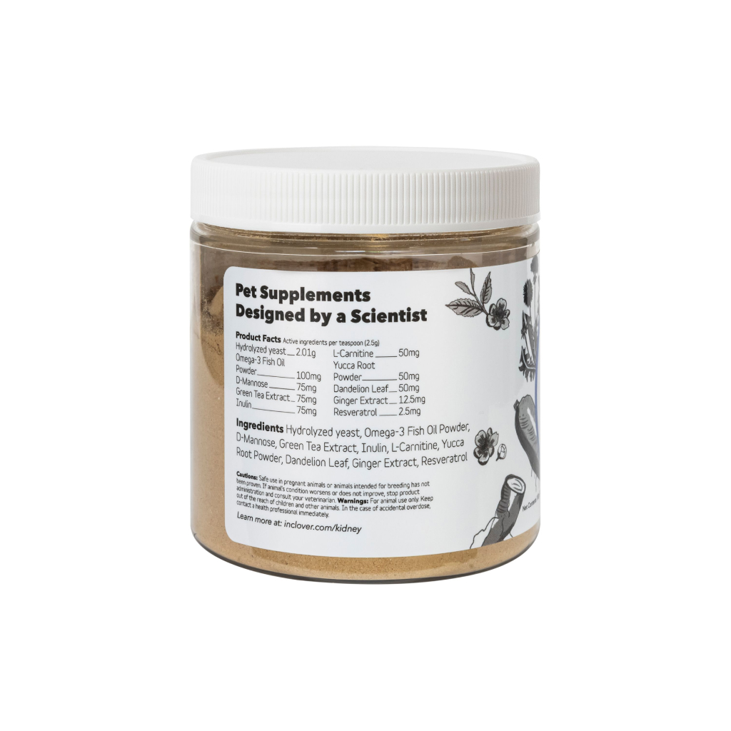 Inclover Kidney - Cleanse + Detox - Dog & Cat Supplement, 100g image number null