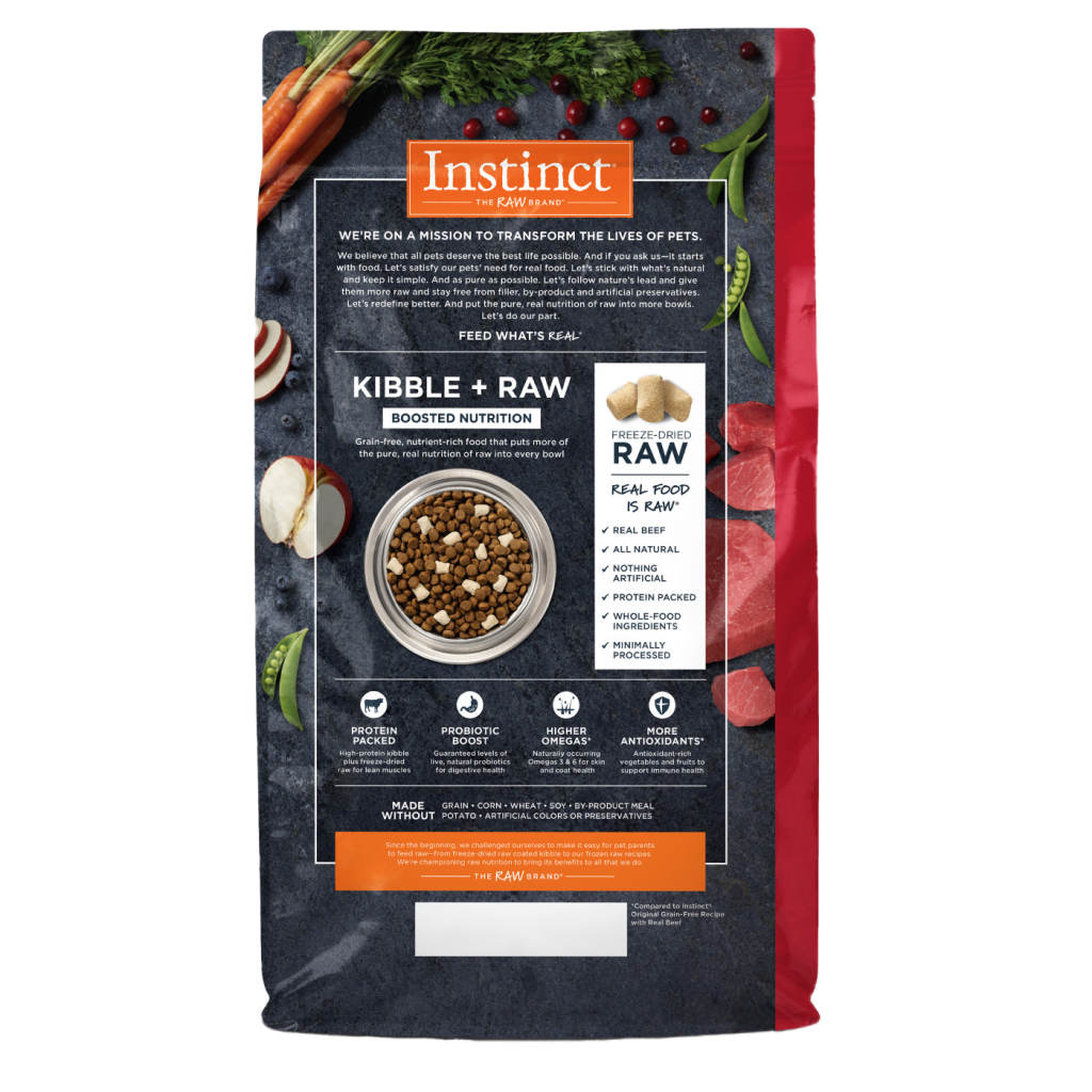 Instinct Raw Boost Grain-Free Recipe With Real Beef Dry Dog Food image number null