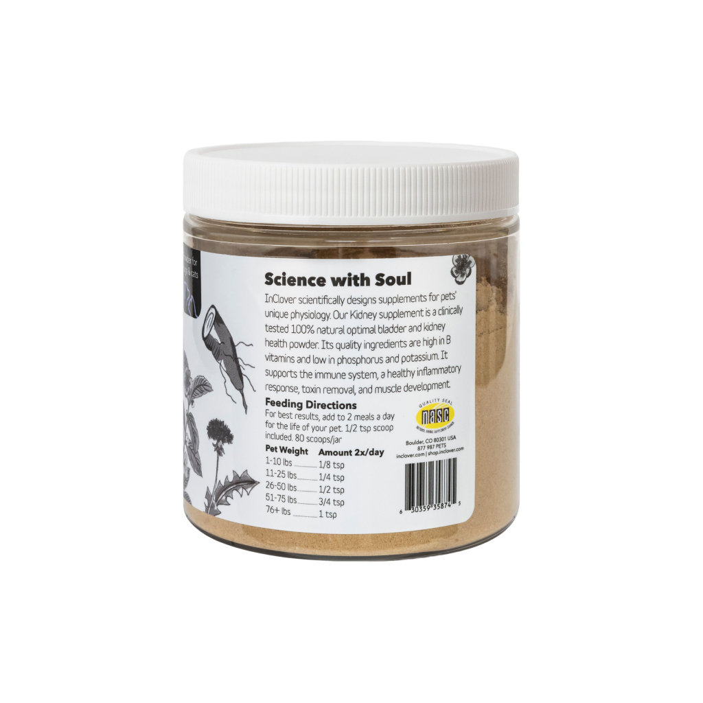 Inclover Kidney - Cleanse + Detox - Dog & Cat Supplement, 100g image number null