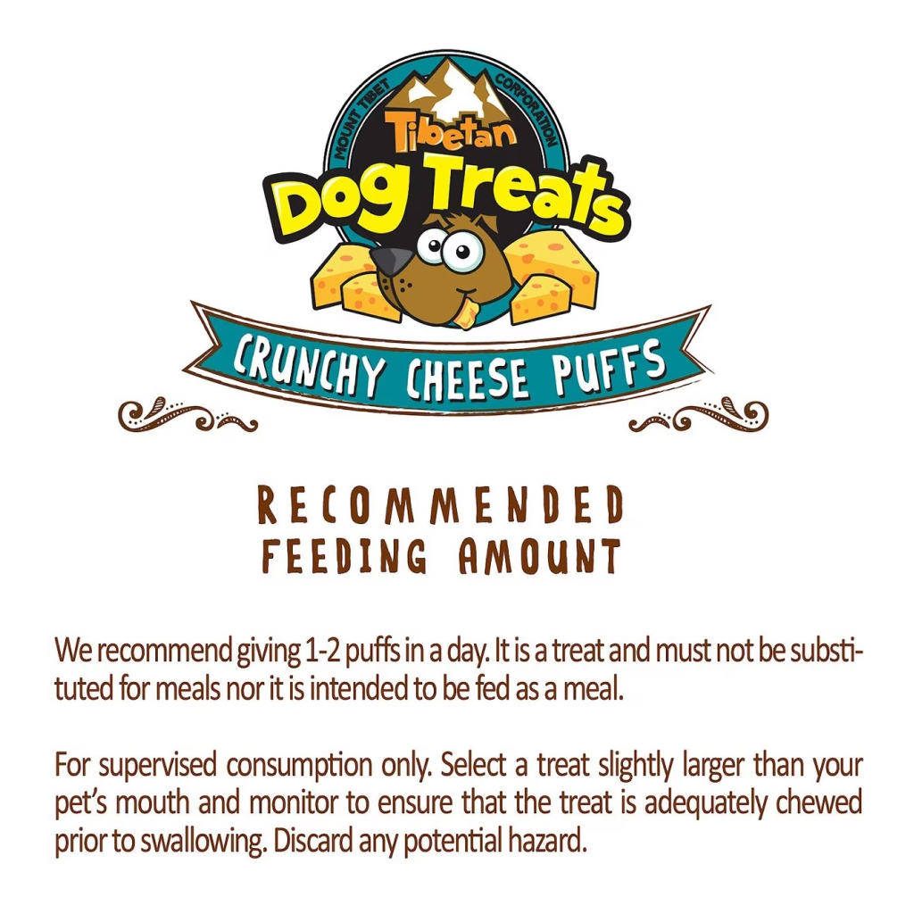 Tibetan Dog Chew Crunchy Cheese Puffs Grain-Free Dog Treats, 3.5-oz image number null