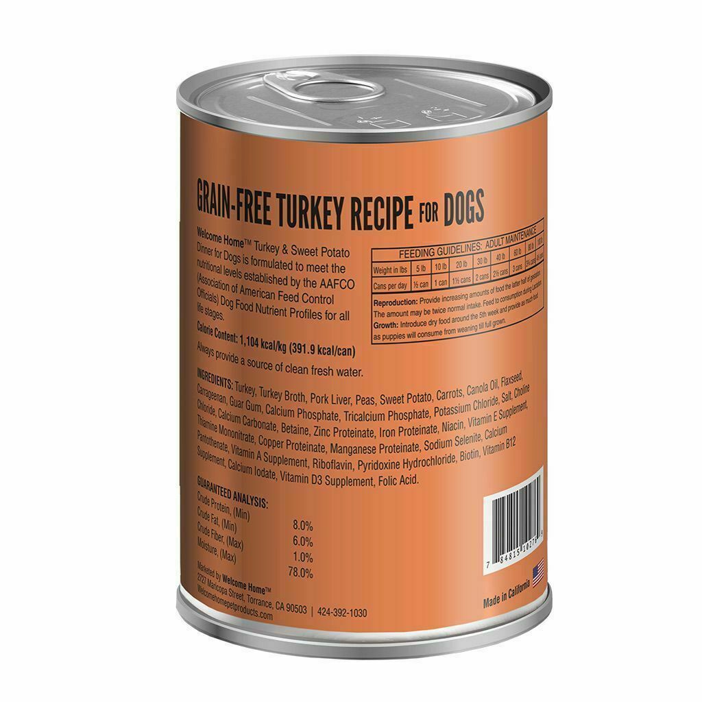 Welcome Home Grain-Free Turkey Wet Dog Can, 12.5-oz image number null