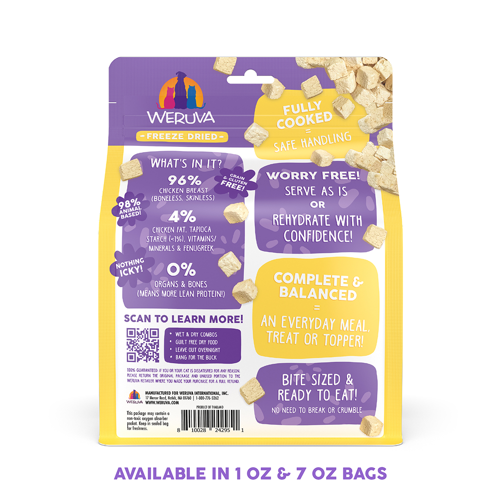 Weruva Cat Freeze Dried Paw Lickin' Chicken, 7-oz image number null