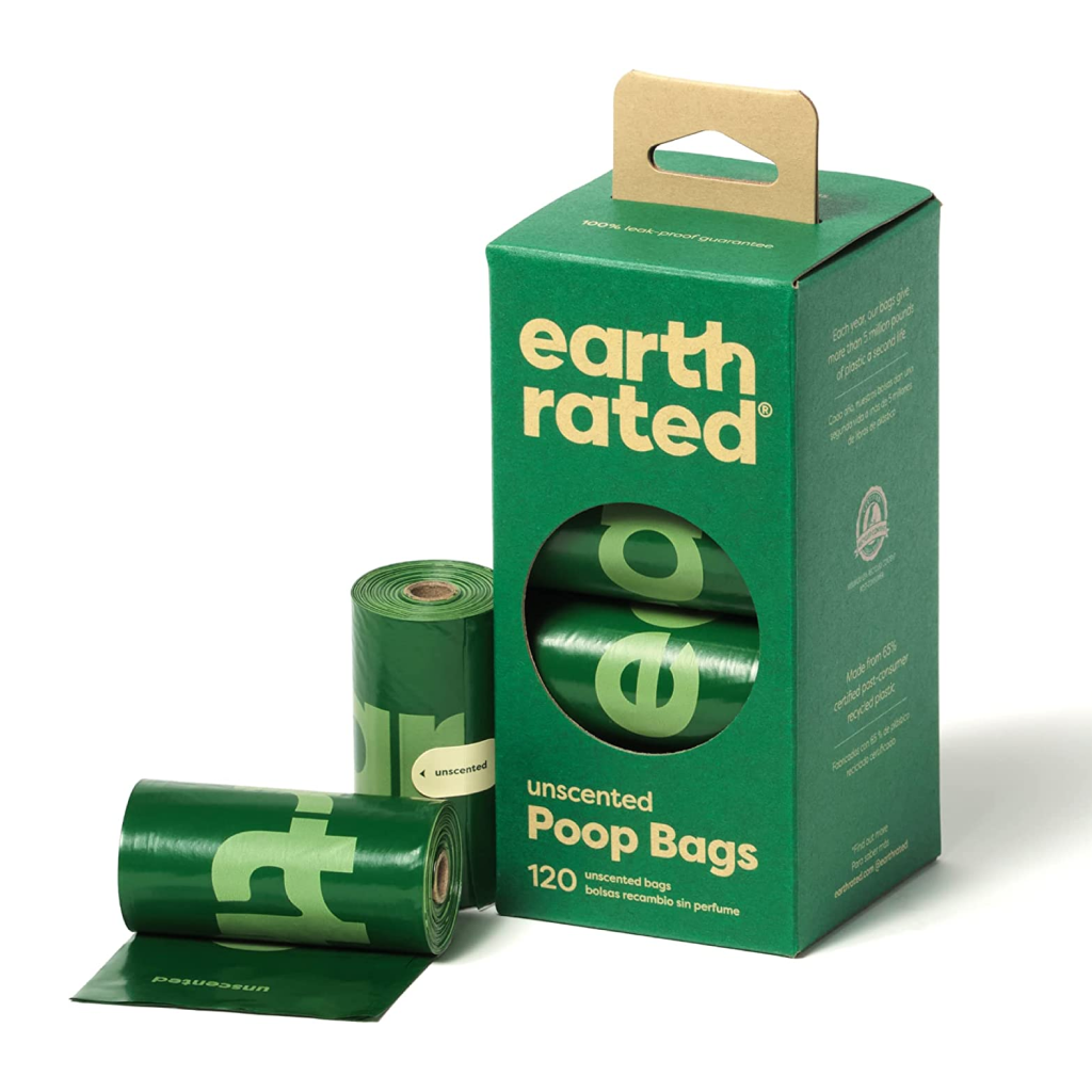 Earth Rated Dog Waste Bags, Extra Thick And Strong Poop Bags, Guaranteed Leak-Proof, Unscented, With 15 Bags Per Roll image number null