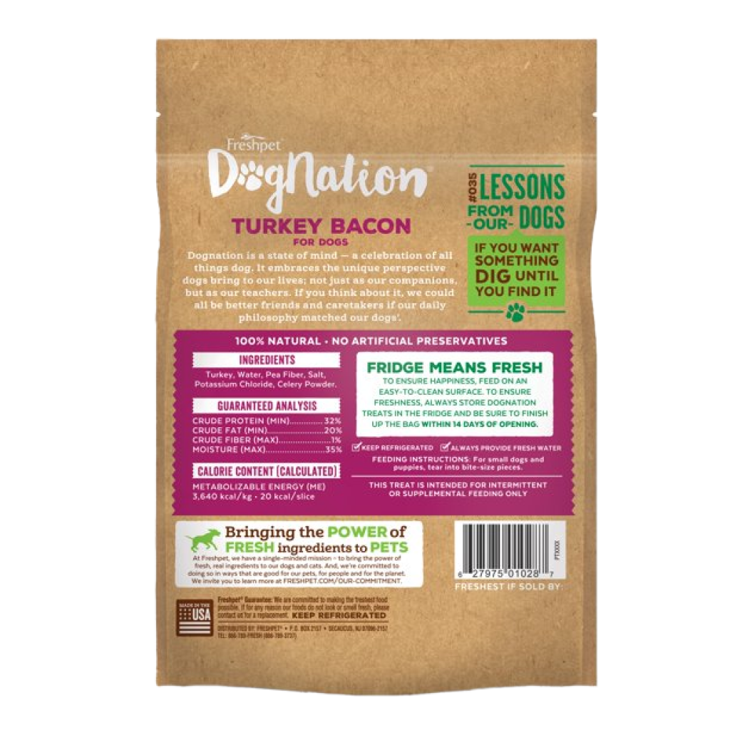 Freshpet Dognation Turkey Bacon Treats image number null