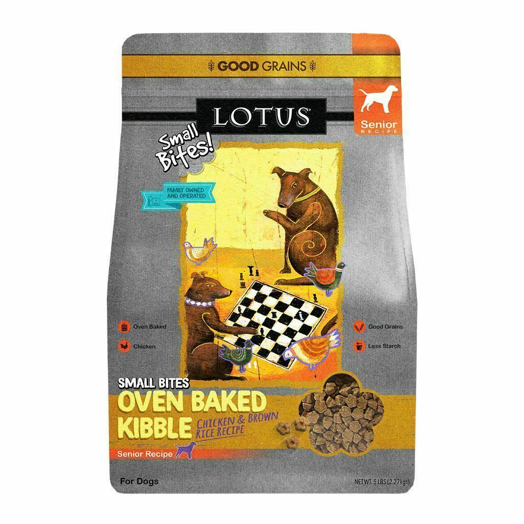 Lotus Small Bites Good Grains Chicken Senior Special Needs Recipe Dry Dog Food, 5-lb image number null
