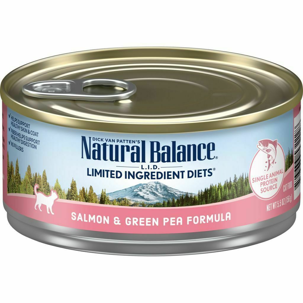 Natural Balance Limited Ingredient Salmon & Green Pea Recipe Cat Wet Can, 5.5-oz image number null