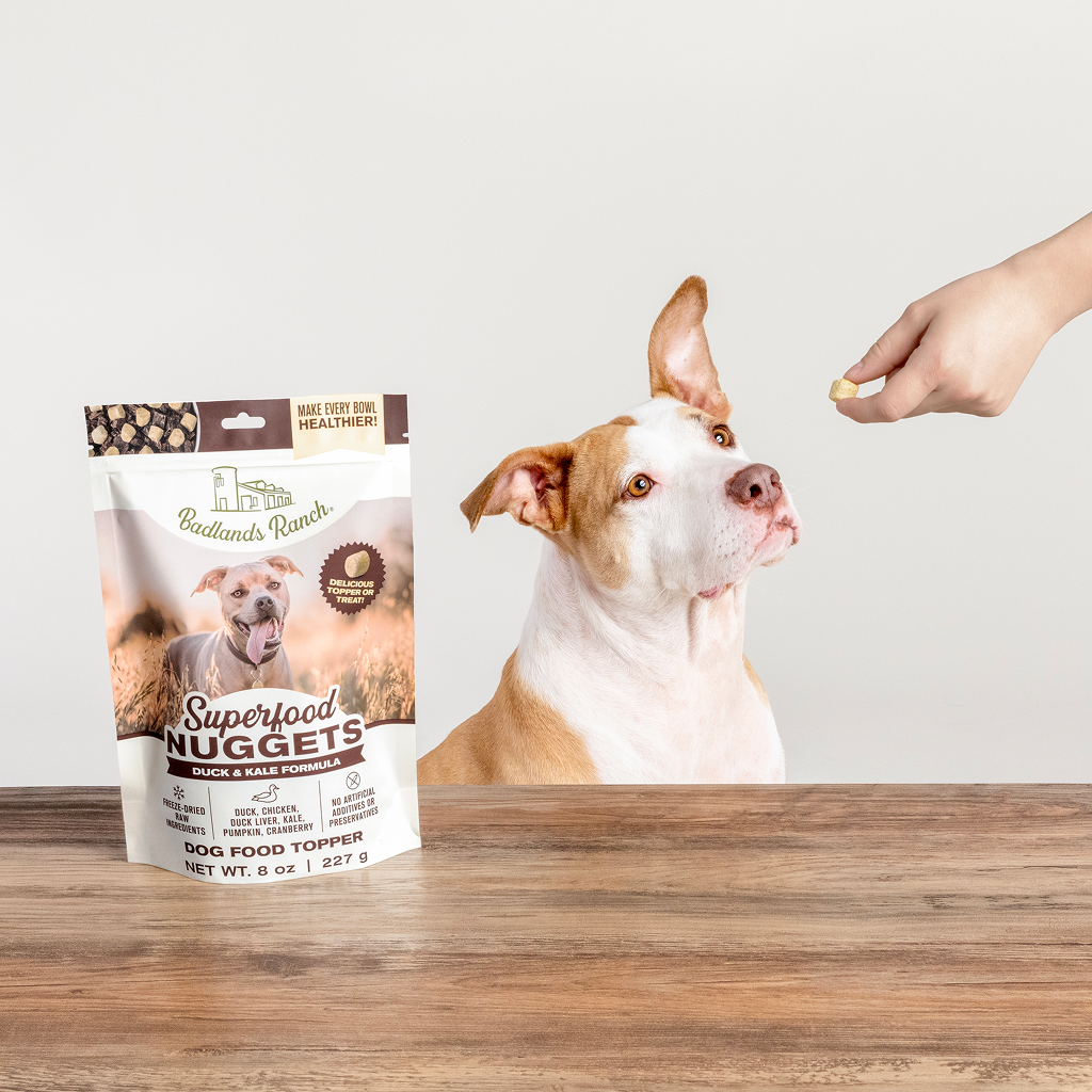 Badlands Ranch Air- Dried Grain- Free Superfood Nuggets Duck and Kale, 8-oz image number null
